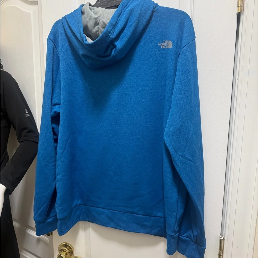 The North Face Bright Blue Pullover Hoodie with Logo